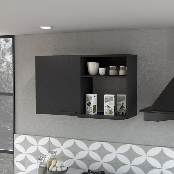 Kitchen Island Furniture Oklahoma 2 Wall Cabinet, 2 Door Stackable Wall Mounted Storage Cabinet with 2 Side Shelf,Dining Kitchen Carts