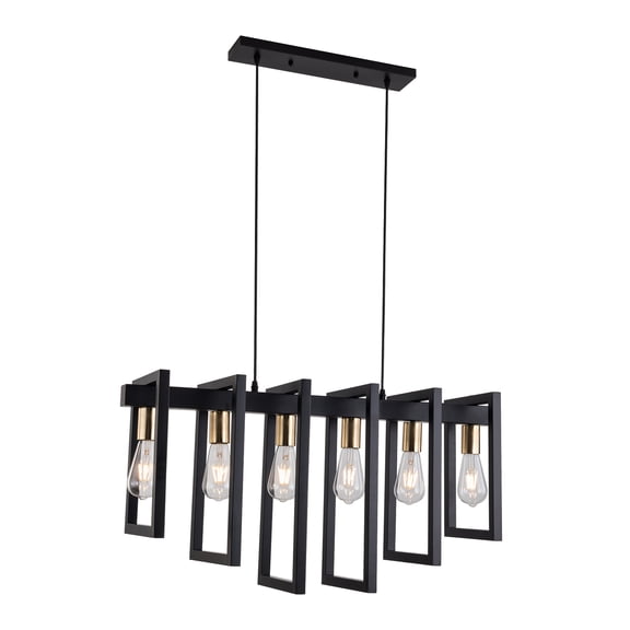 Kitchen Island Light Modern 6-Light Pendant Chandelier Industrial Ceiling Light