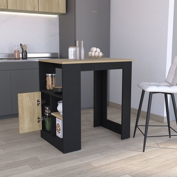Kitchen Island | Multi-purpose for Kitchen & Dining | Particle Board Product | Push-to-Open Cabinet for Modern Look