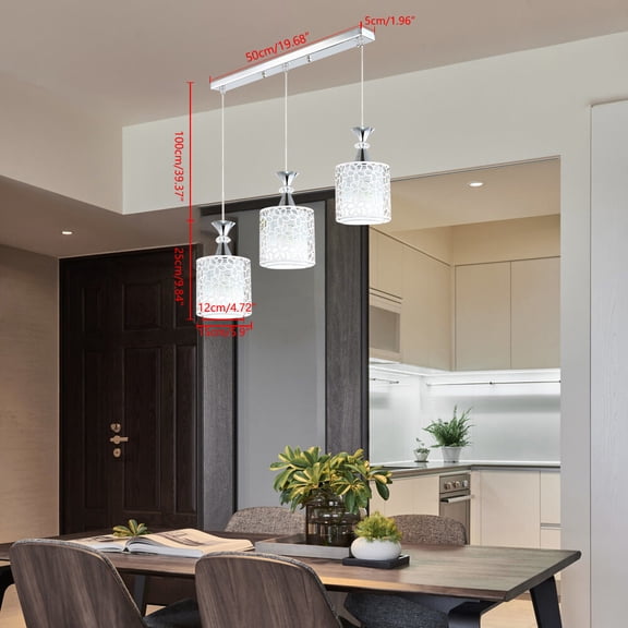 Kitchen Island Pendant Light Fixture Petal Hanging Ceiling Light Dining Room for Bedrooms, Restaurants