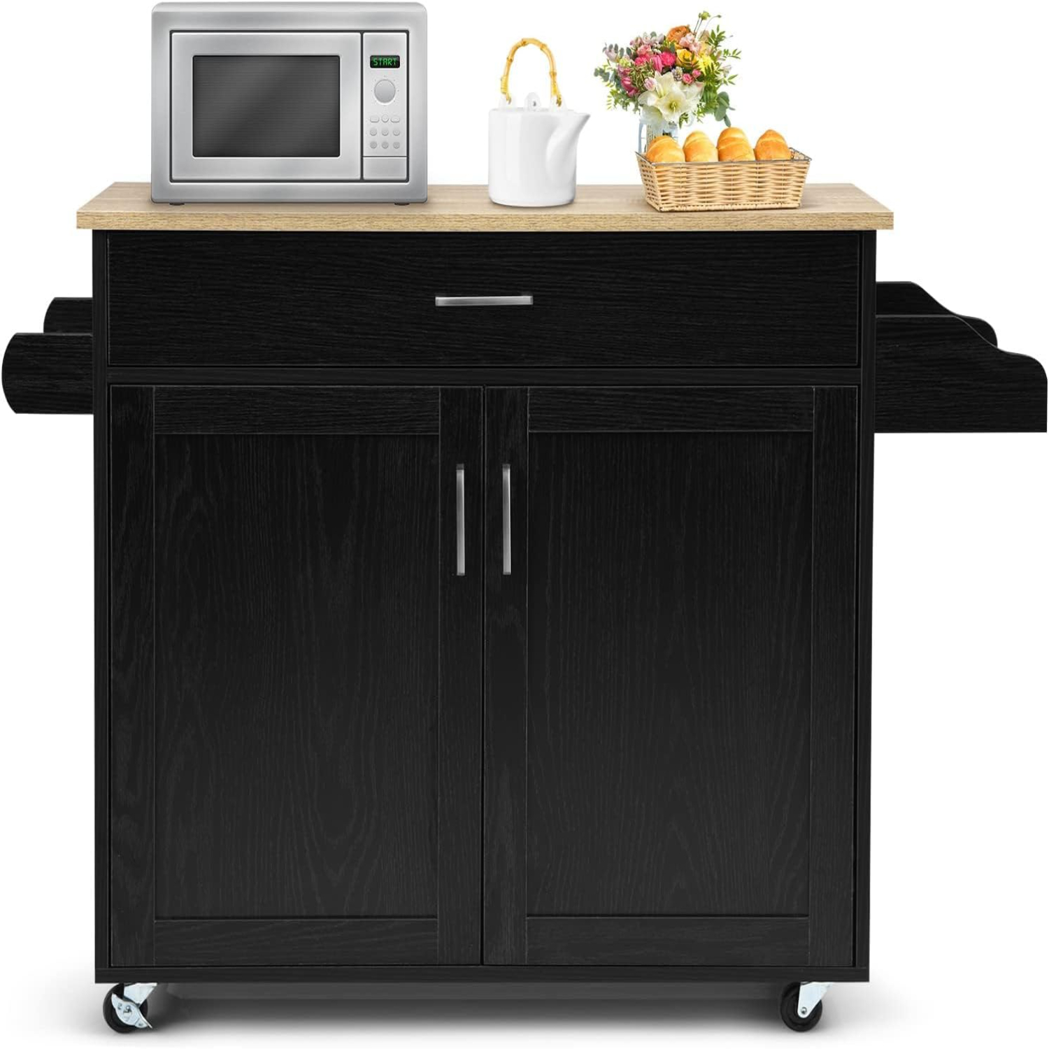 Kitchen Island Rolling Cart on Wheels Kitchen Cart Trolley with