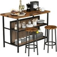 Kitchen Island with Seating Wooden Counter Height Table with Storage