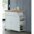 thumbnail image 1 of Kitchen Island Spice Rack & Towel Rack-White, 1 of 1