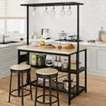 thumbnail image 1 of Kitchen Island with Storage, Bakers Rack with Power Outlet, Island Table for Kitchen,3 Tier Microwave Stand Oven Shelf,Large Coffee Bar Table, Storage Shelf for Kitchen Dining Room Living Room,5 Hooks, 1 of 7