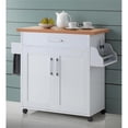 thumbnail image 1 of Kitchen Island With Spice Rack & Towel Rack - White, 1 of 1