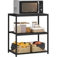 thumbnail image 1 of Kitchen Island with 3 Shelves, Kitchen Shelf with Large Workstation, Bakers Rack, Workbench, Metal Frame, 1 of 7
