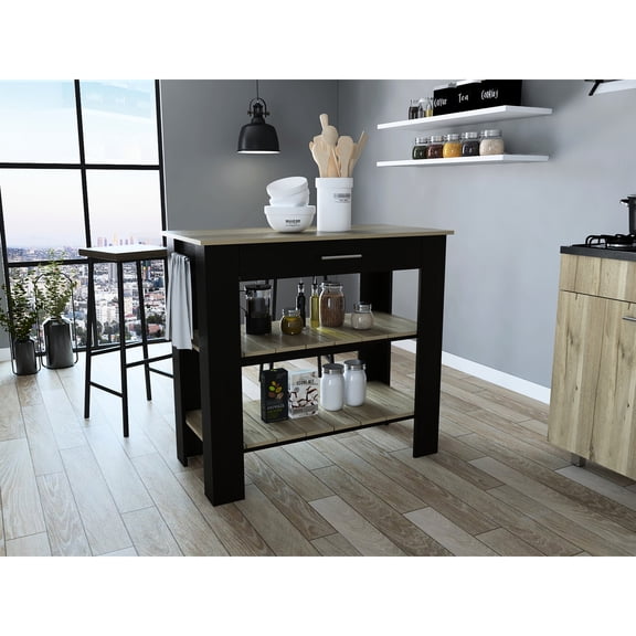 Kitchen Island with One Drawer, Four Legs / Ideal for Organizing Kitchen Items