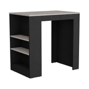 Kitchen Island with Shelves, 36.2" Counter Height Table, Harlan Kitchen Cart with Storage, Side Shelf for Dining & Prep, Home Kitchen Furniture