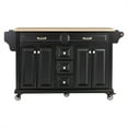 thumbnail image 1 of Kitchen Island with Storage, Rolling Kitchen Cart with Wood Countertop and 5 Drawers, Farmhouse Kitchen Island Table on 5 Wheels for Dining Room, 1 of 7