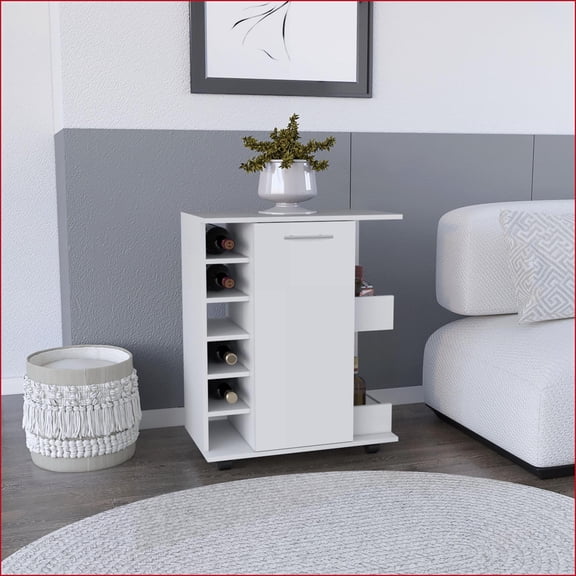 Kitchen Island with Storage, Wynne 36.2"W x 23.2"D White/Macadamia | White | Particle Board