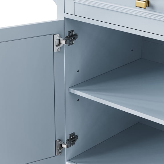 Kitchen Island with Towel Rack, Spice Rack and Drop Leaf / All-in-one Kitchen Storage and Space Management