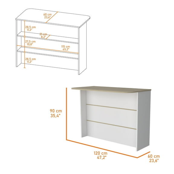 Kitchen Islands Crete Kitchen Island, Kitchen Bar with 3-Tier Shelves,Kitchen Carts