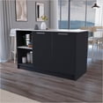 thumbnail image 1 of Kitchen Islands with Storage Cabinets & Open Shelves, Wenge & Onyx 59” Wide | Stationary Kitchen Islands | Rectangular, 1 of 7