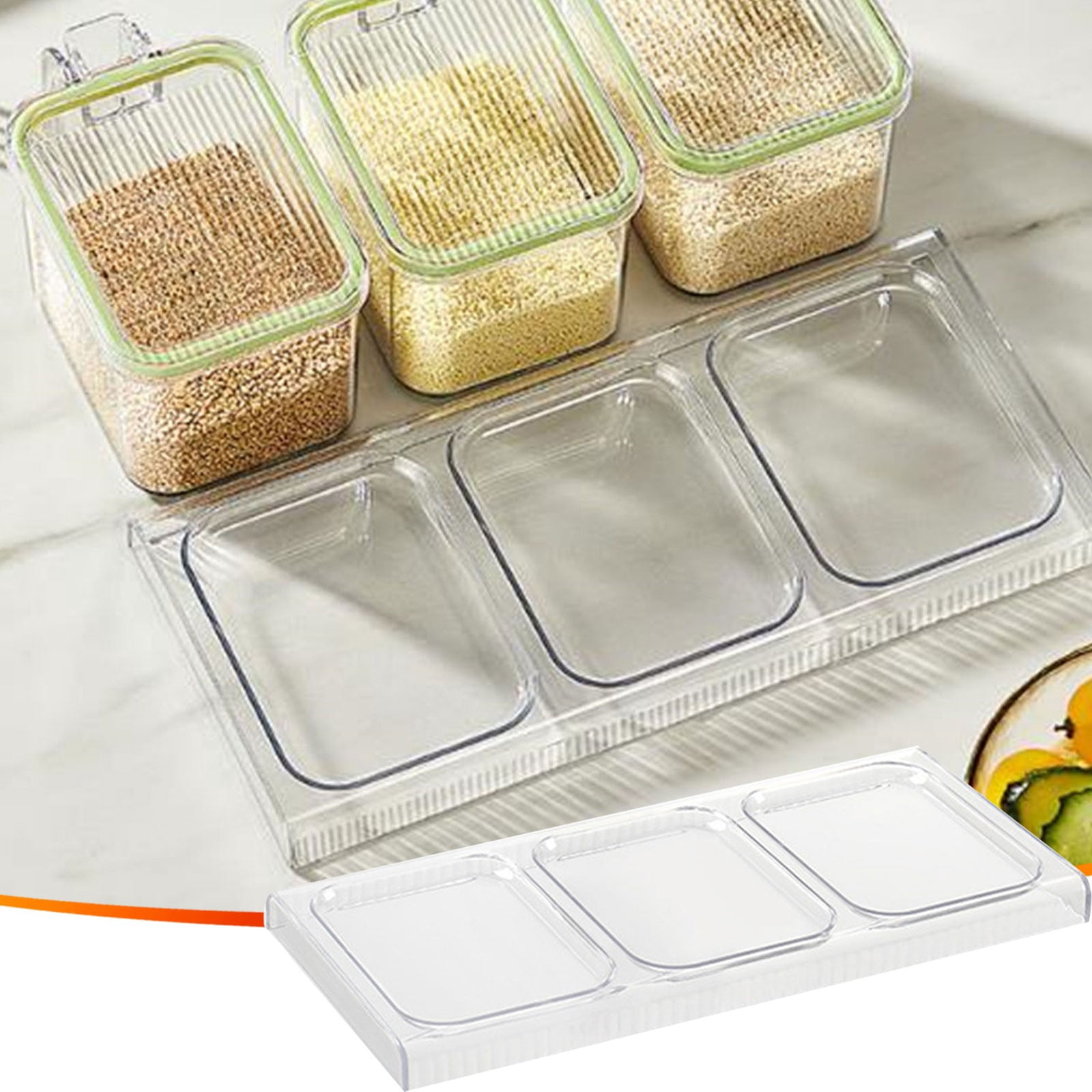 Kitchen Items Fmlxio Kitchen Seasoning Jar Household Seasoning Storage Seasoning Box Bottom Tray Summer Savings Evergreen