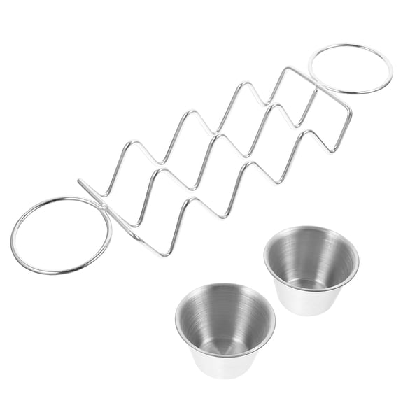 Kitchen Items Tortilla Stand Mexico Taco Holder Serving Tray with Cup Stainless Steel 304