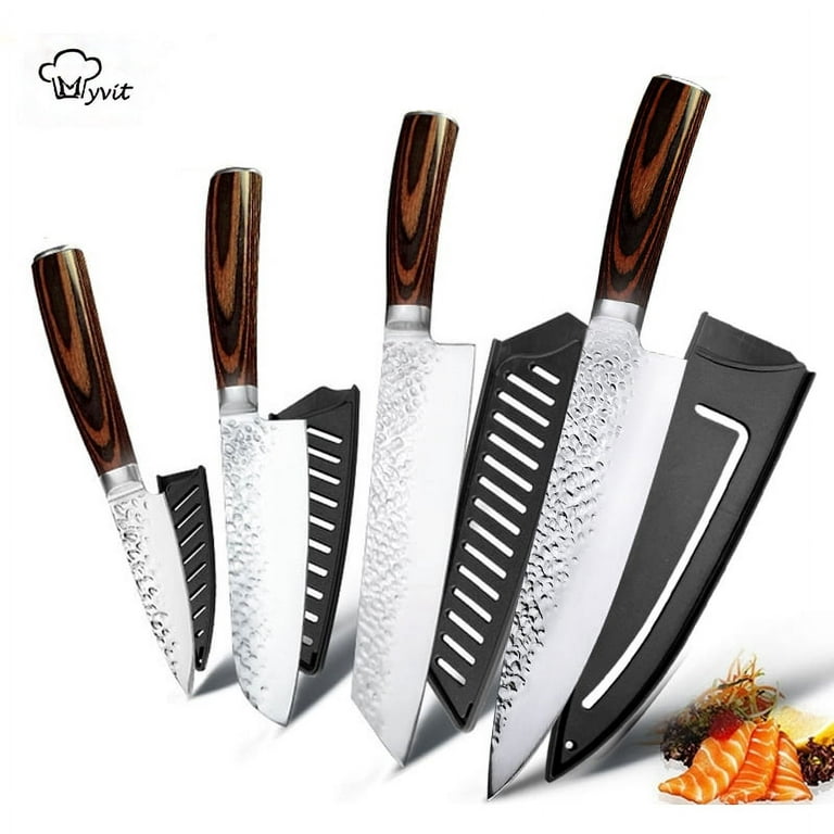 Professional Chef Knife Kitchen Knife Sharp Blade Cleaver Slicer Japanese  440C Steel Kitchen Knives Kitchen Tools Santoku Knife Cooking Cutter Meat
