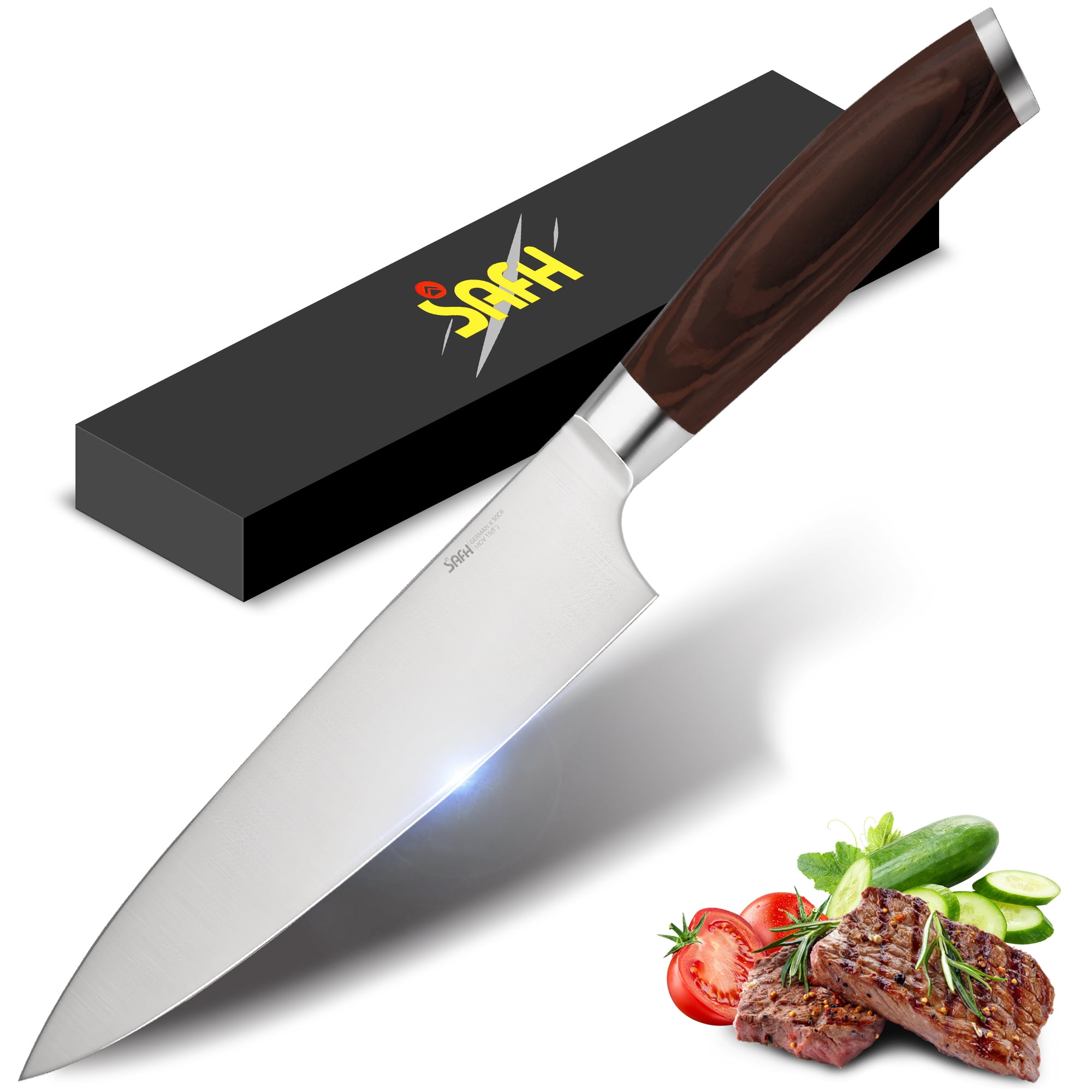 KD Multipurpose Super Sharp Chef Knife Wangy Handle with Gift Box