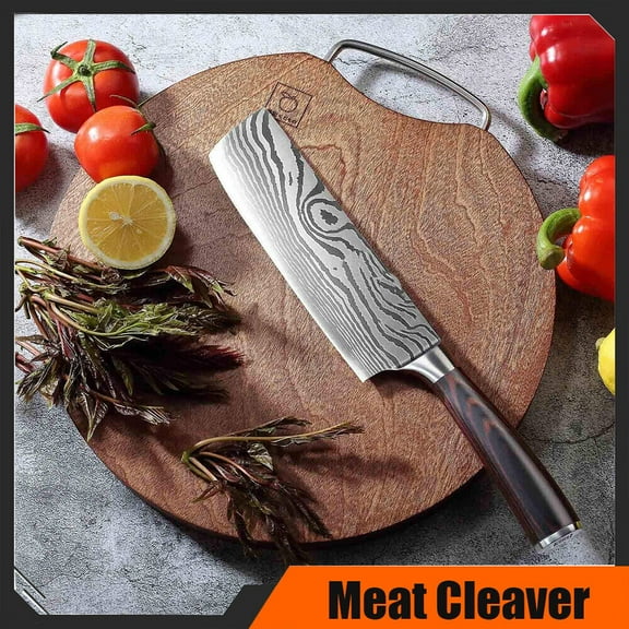 Kitchen Knife Meat Cleaver Razor Sharp 7 inch Asian High Carbon Stainless Steel