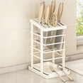 thumbnail image 1 of Kitchen Knife Rack Countertop Storage with Integrated Draining, Household Knife Holder, Stainless Steel Knife Organizer, 1 of 6