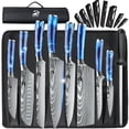 thumbnail image 1 of Kitchen Knife Set,DFITO 8 Pcs Professional Chef Kitchen Knife Set, Stainless Steel Cooking Knife Set, Blue, 1 of 7