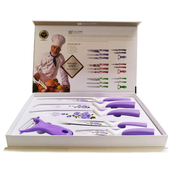 Kitchen Knife Set, Preparing Food 6-Piece Colorful Kitchen Knives Set