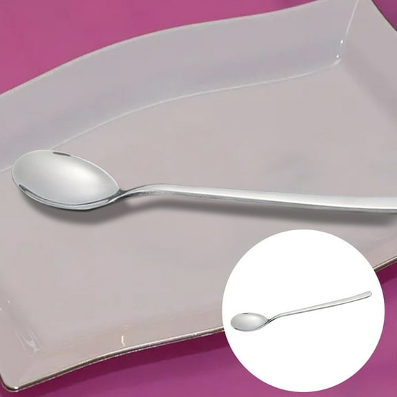 Kitchen Knife Set,Stainless Steel Teaspoon Set For Tea Coffee Sugar Condiments & Spices 14.5cm Small Spoon (Round Edge)