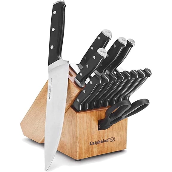 Kitchen Knife Set with Self-Sharpening Block