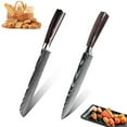 thumbnail image 1 of Kitchen Knife Sets for Home Restaurant, 2 Pieces German Ultra Sharp Stainless Steel Kitchen Knife Sets with Sheaths, Ergonomic Handle, 1 of 6