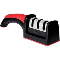Kitchen Knife Sharpener – 3 Stage Manual Knife Sharpeners for Sharpening Home and Restaurant Knives - Ceramic Stone,Tungsten Carbide Plates Knife Sharpener Tool