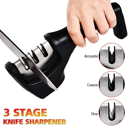 Kitchen Knife Sharpener - DFITO 3-Stage Knife Sharpening Tool Helps Repair, Restore and Polish Blades price history and forecast - DFITO