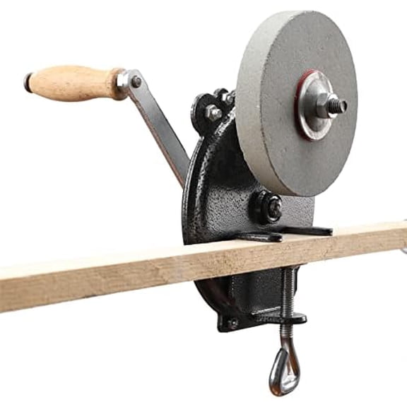 Kitchen Knife Sharpener Hand-cranking Grinding Machine, Sharpener Tool for Kitchen Knives, Garden Tool Sharpener, 6 Inches DIY Polishing Machine Tool Grinder$$Home Decor, Kitchen, & Other