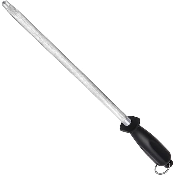 Kitchen Knife Sharpener Rod 12 inches, Premium Carbon Steel Honing Rod for Knife Sharpening, Easy to Use Honer for Knives and Honing Steel - Daily Maintenance