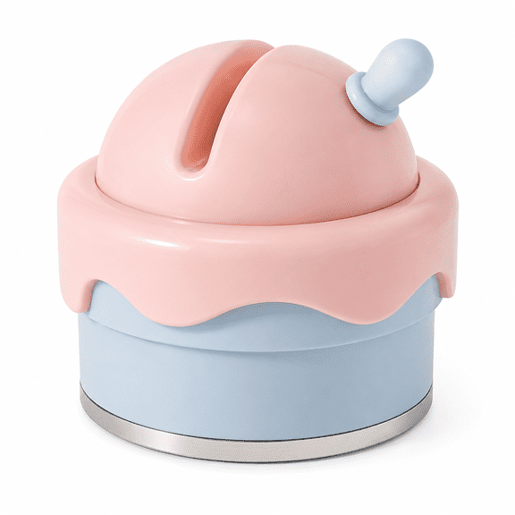 Kitchen Knife Sharpener with Suction Cup Base, Compact Ceramic Sharpening Tool for Knives and Scissors, Ice Cream Shape Countertop Blade Sharpener for Home Kitchen Use