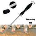 thumbnail image 1 of Kitchen Knife Sharpening Steel, Professional Honing Rod for Butcher & Chef, Stainless Steel Sharpener with Hanging Holes, Diamond Rod for Blade Maintenance (27cm, 1PC), 1 of 6