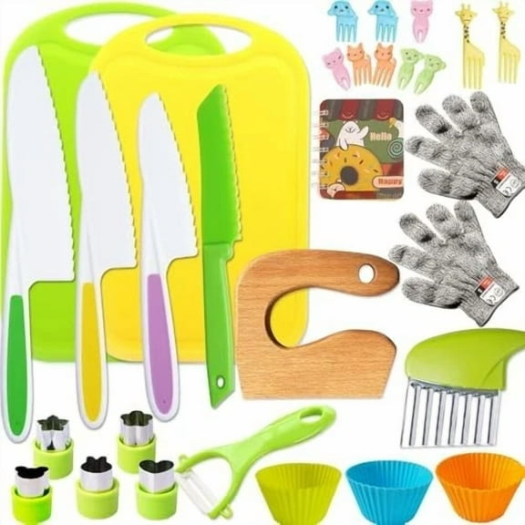 Kitchen Knife Tools Set For Real Cooking, Montessori Kitchen Knife Set With Cut