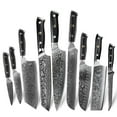 thumbnail image 1 of Kitchen Knives 9Pcs Set Razor Sharp 67- Layer Damascus Steel V10 Core Japanese Chef Knife with Triple Rivet G10 Handle and Giftcase, 1 of 7