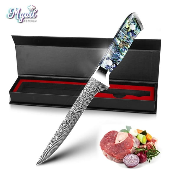 Kitchen Knives Stainless Steel Japanese Chef Knife Damascus Cleaver Santoku Steak Utility Paring Knifes with Unique Shell Handle with Giftbox