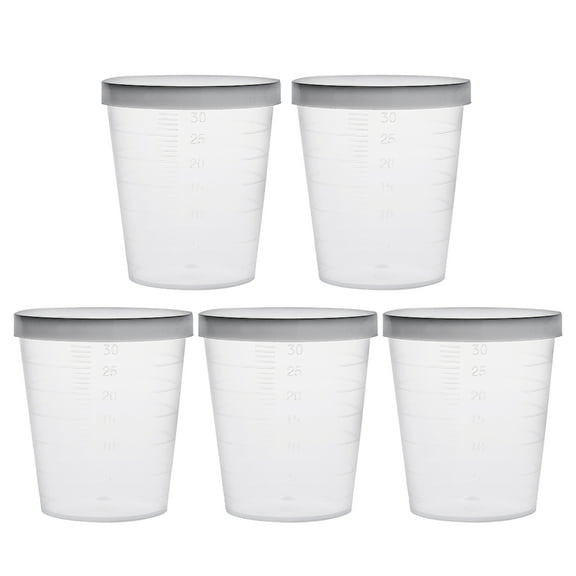 Kitchen Laboratory 30mL Plastic Measuring Cup 5 pcs w Cap