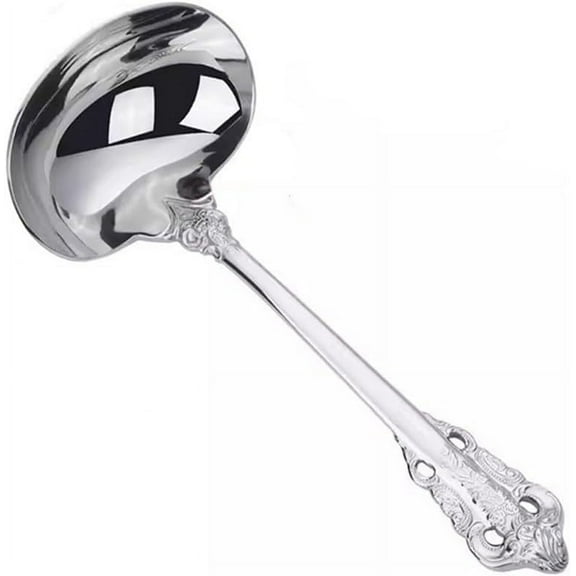 Kitchen Ladle Soup Ladle Household Soup Porridge Ladle Kitchen Ladle for Cooking(Silver)