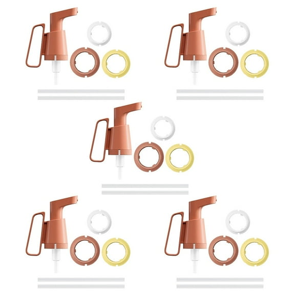 Kitchen Leakproof Sealed Dispenser Pump with Handle Tomato Sauce Press Pump red