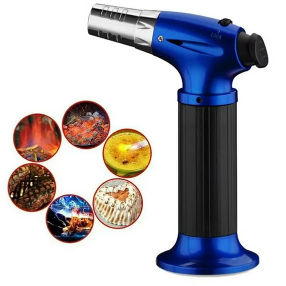 Kitchen Lighter,Torch Lighter,Refillable Butane Torch with Safety Lock and Adjustable Flame,Blow Torch Cigar Torch for Cooking,Crafts,Creme Brulee,BBQ,Baking,Cigar(Butane Gas Not Included)