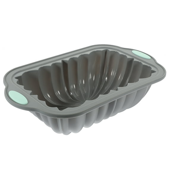 FUEENIRVA Dark Grey Nonstick Silicone Loaf Pan, Reusable Bread, Toast & Cake Baking Mold for Easy Release