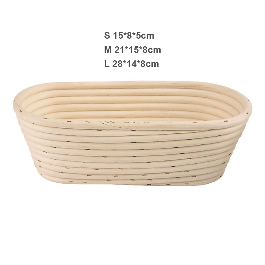Kitchen Long Dough Rattan Baskets Proofing Proving Rattan Baking Bread Basket Rattan Food