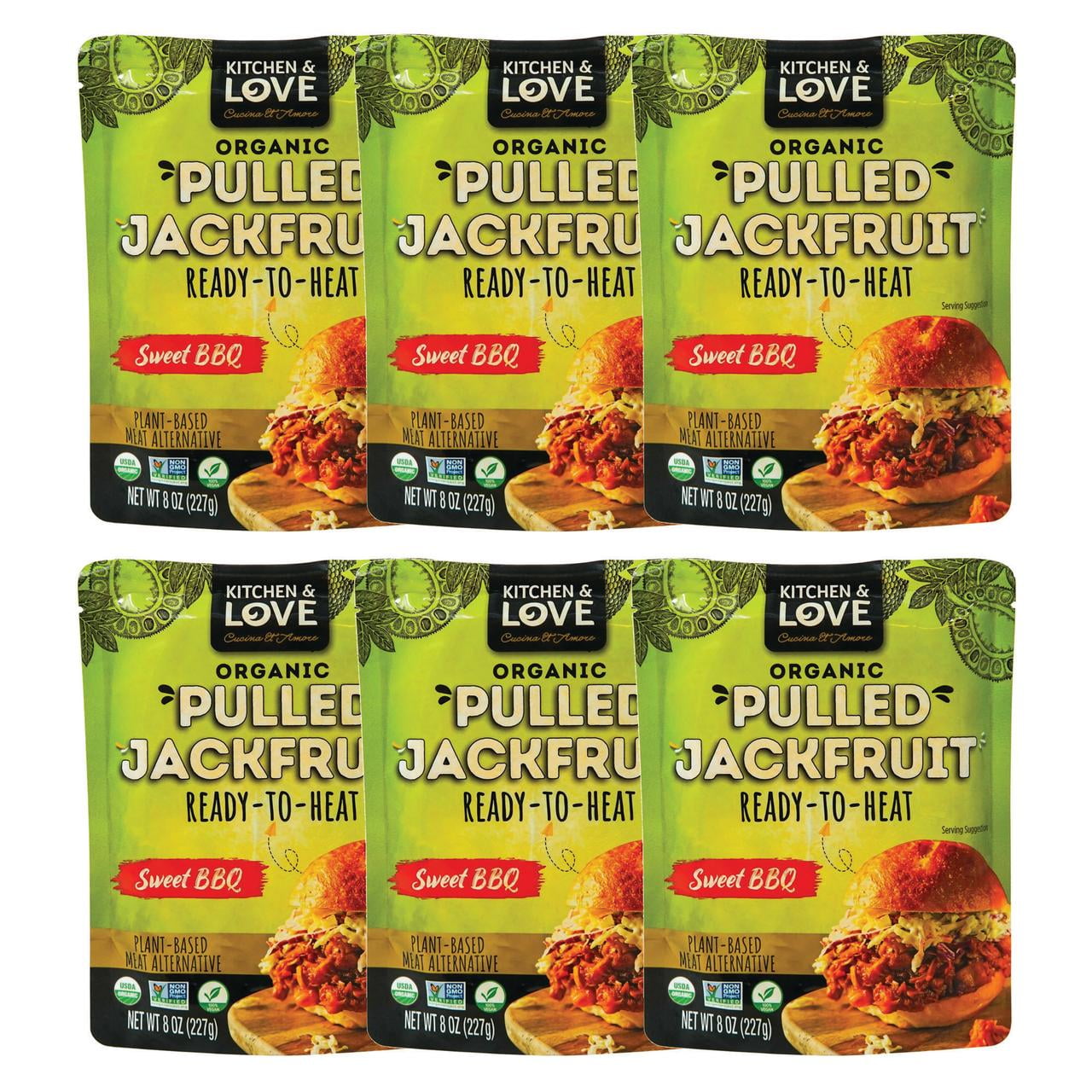 Kitchen Love, Organic Pulled Jackfruit, Sweet BBQ, Plant Based