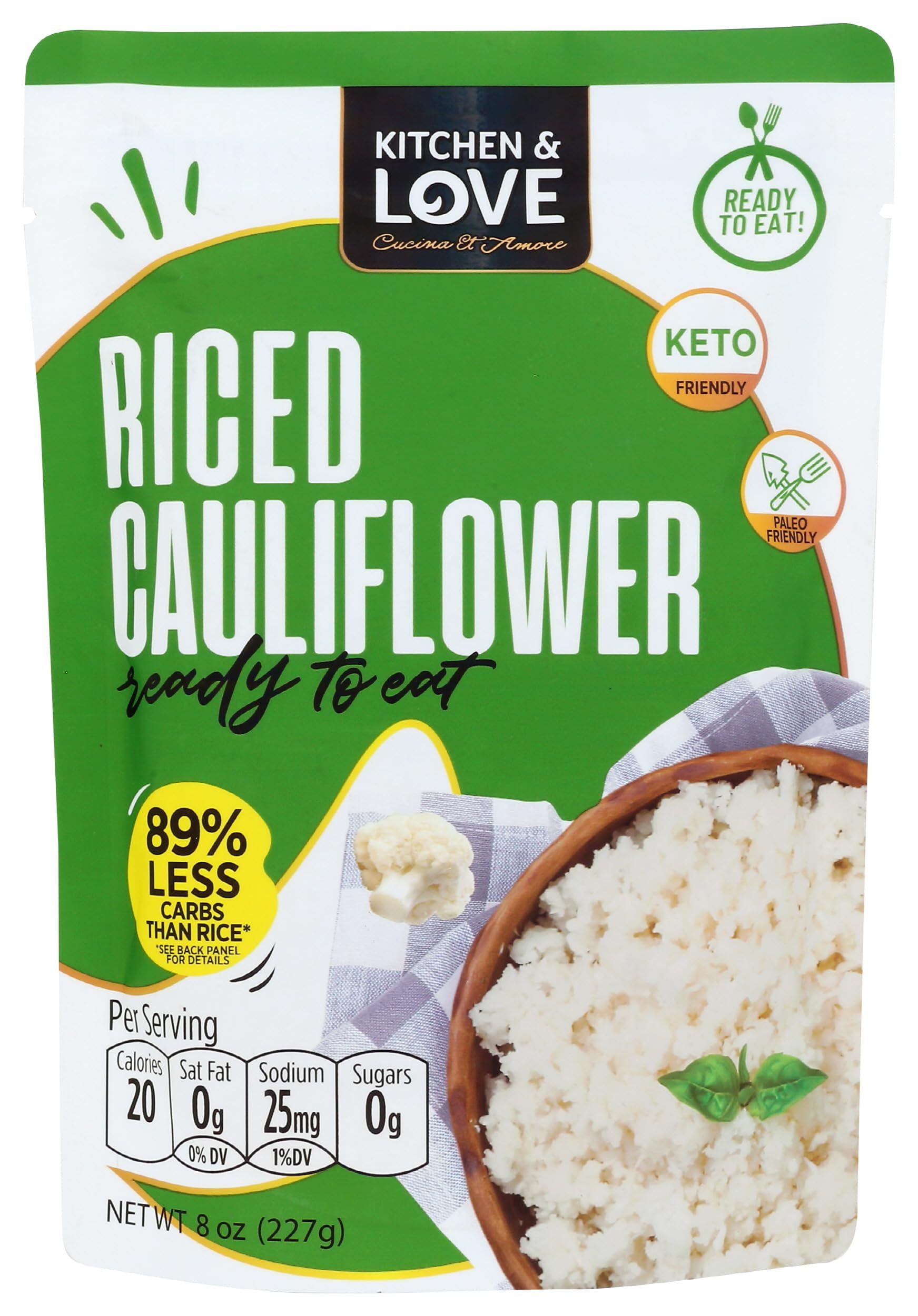 Kitchen & Love Ready to Eat Riced Cauliflower, 8 OZ