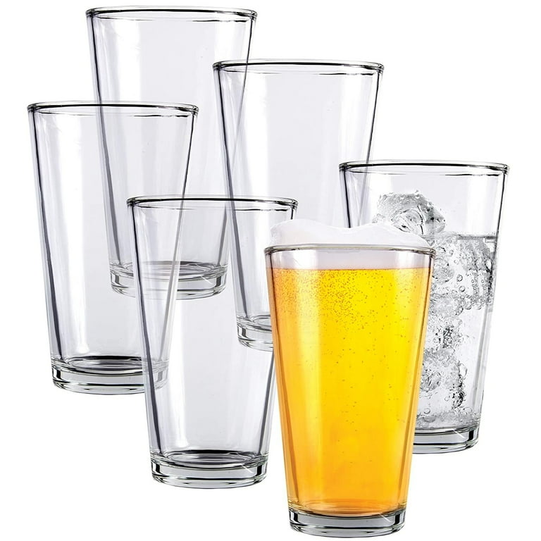 Kitchen Lux Store Beer Glass Drinking Glasses Restaurant and Bar Quality Glassware  Set of 6 