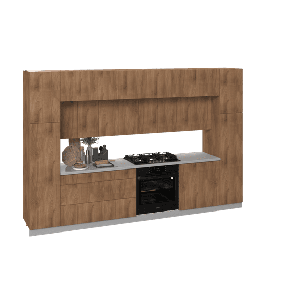 Kitchen Luxe Collection Natural Teak Color Base Size 12Ft Wide