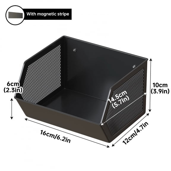 Kitchen Magnetic Storage Rack Refrigerator Side Storage Box Vegetable Side Box Artifact Gap Magnetic Hanging Basket Basket Without Punching