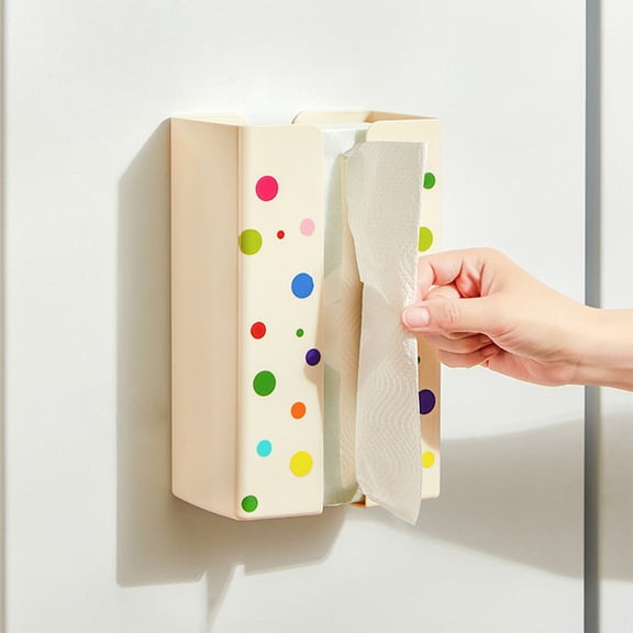 Kitchen Magnetic Tissue Box with Wall Mounted Split Design, Refrigerator Wet Tissue Storage Rack for Paper Drawer Organizer, Durable Plastic Strong Magnetic Easy Install Tissue Holder