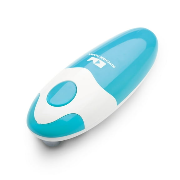 Kitchen Mama Auto Electric Can Opener, Sky Blue, Plastic, Battery Powered with Smooth Edge